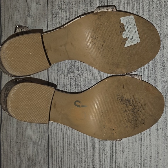 Steve Madden Women's Snake Print Block Heels Brown/Cream/Black Size 8.5 - Picture 7 of 13